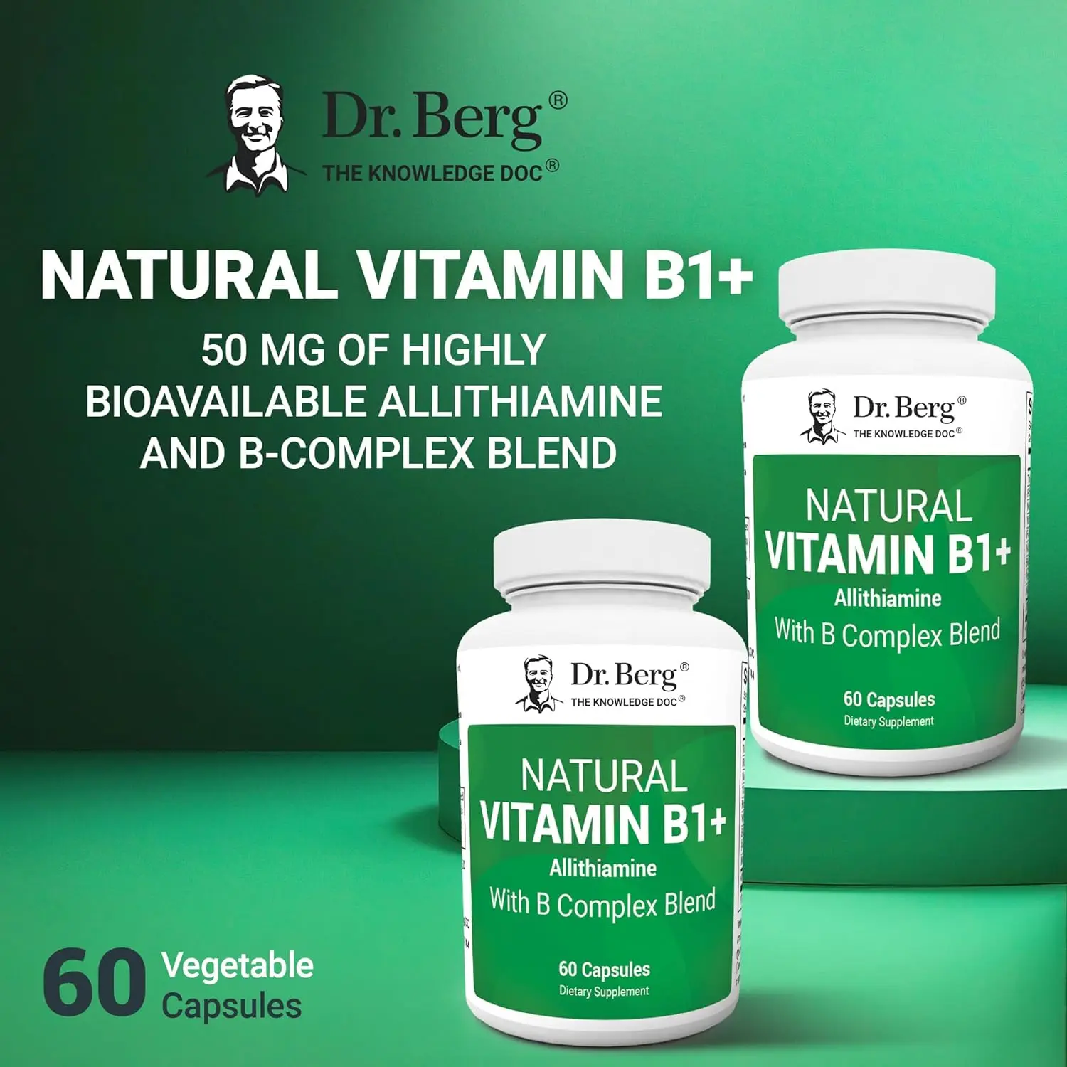 Dr. Berg Natural Vitamin B1+ Allithiamine with B Complex